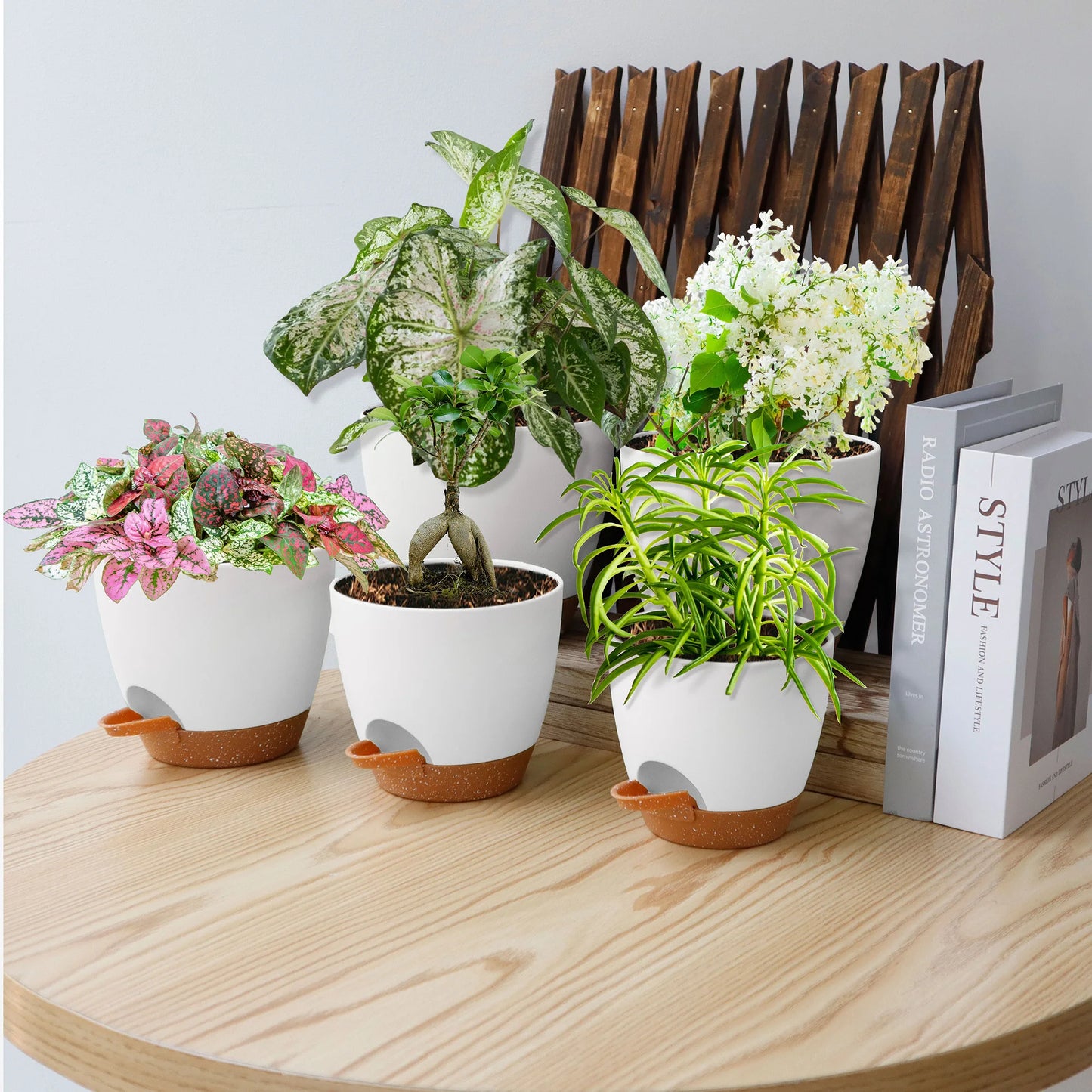 Self Watering Planters 5Pc Set