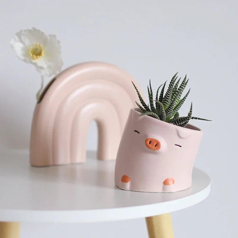 Ducky & Piggy Plant Pot