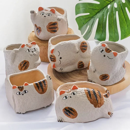 Lucky Cat Flower Pot